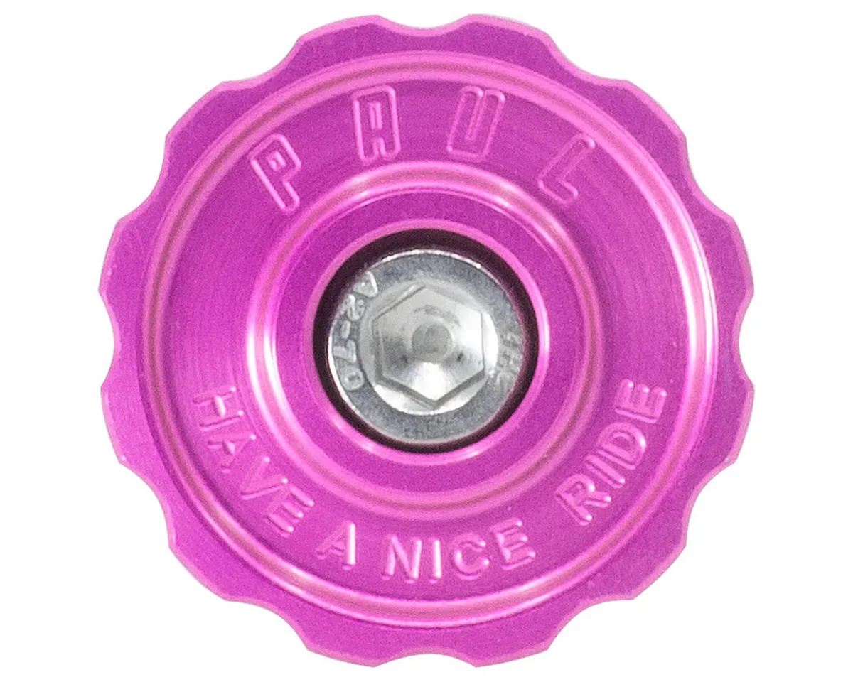 Paul Components Aluminum Top Cap (Pink) (1-1/8")